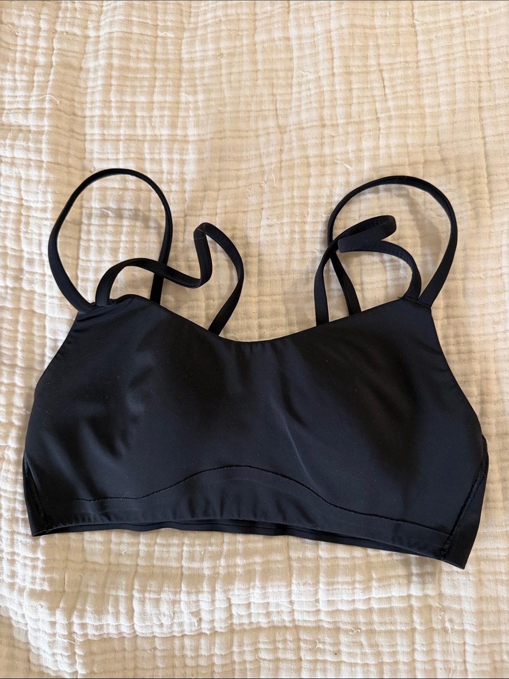 lululemon athletica black strappy sports bra